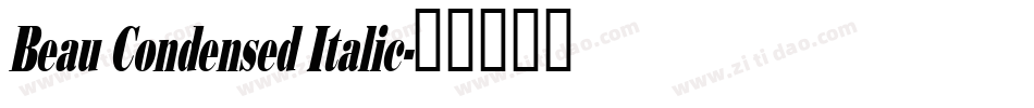Beau Condensed Italic字体转换